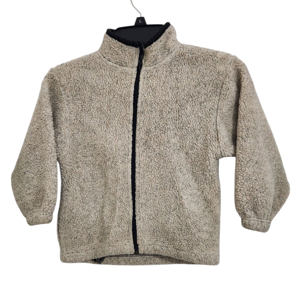 Vintage Faux Sherpa Puffer Jacket Kids Size 5-6